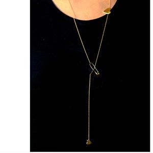 Adornia 14K Gold Vermeil Pin Heart Necklace